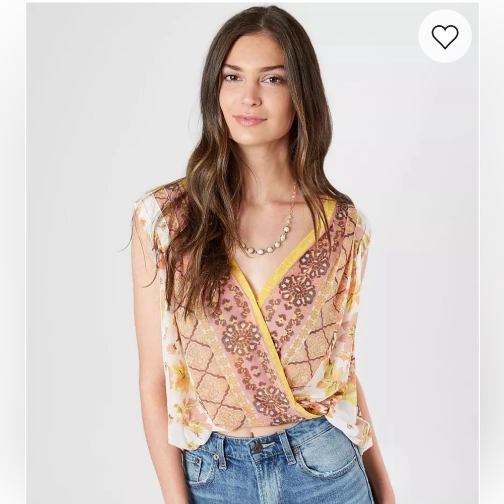 Free People Havana Printed Mesh Cami